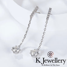 將圖片載入圖庫檢視器 Moissanite Snowflake Drop Earrings 莫桑石雪花長耳環