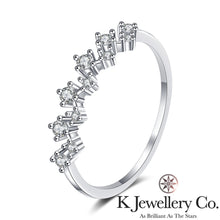 將圖片載入圖庫檢視器 Moissanite Wave Stacking Ring莫桑石波浪星鑽排戒