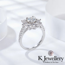 Load image into gallery viewer Moissanite Snowflake Ring Moissanite luxury snowflake ring
