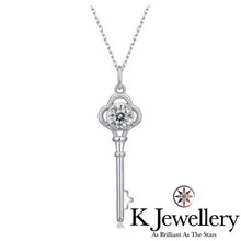 Load image into gallery viewer Moissanite Crown Key Necklace Moissanite Crown Key Necklace