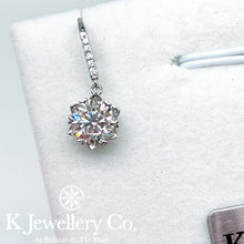 Load image into gallery viewer Moissanite Snow Ear Hooks Moissanite Snow Ear Hooks