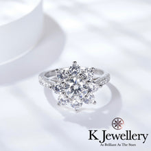 Load image into gallery viewer Moissanite Snowflake Ring Moissanite luxury snowflake ring
