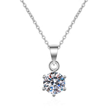 將圖片載入圖庫檢視器 Moissanite Six Claws Classic Necklace莫桑石經典六爪頸鏈