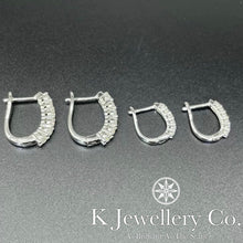 將圖片載入圖庫檢視器 Moissanite Micro Pave Earrings 莫桑石爪鑲耳圈