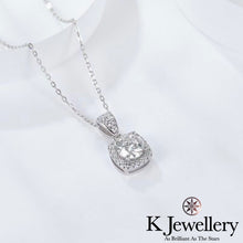 將圖片載入圖庫檢視器 Moissanite Square Full Paved Necklace莫桑石方型圍全鑽頸鏈