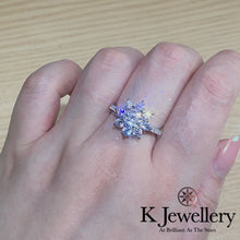 Load image into gallery viewer Moissanite Snowflake Ring Moissanite luxury snowflake ring
