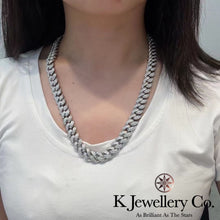 Load image into gallery viewer Moissanite Full Paved Cuban Chain Bracelet Moissanite Full Paved Cuban Solid Bracelet