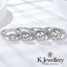 將圖片載入圖庫檢視器 Moissanite Square Full Paved Ring莫桑石方型圍鑲戒指
