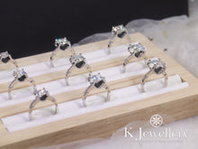 Load image into gallery viewer Moissanite Horns Ring Moissanite horn small diamond waist ring