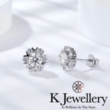 將圖片載入圖庫檢視器 Moissanite Snowflakes Ear Studs 莫桑石浪漫雪花耳釘