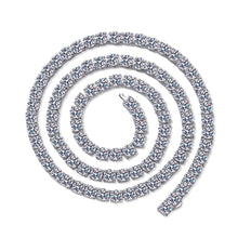 Load image into gallery viewer Moissanite Tennis Necklace Moissanite tennis necklace hidden buckle