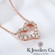 Load image into gallery viewer Moissanite Heart Paved Necklace Moissanite Love Medium Necklace