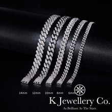 Load image into gallery viewer Moissanite Full Paved Cuban Chain Bracelet Moissanite Full Paved Cuban Solid Bracelet