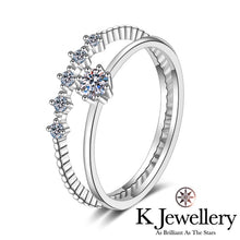 將圖片載入圖庫檢視器 Moissanite 0.1ct Double Ring Set 莫桑石疊戴小清新套裝戒