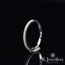 Load image into gallery viewer Moissanite 1.5mm Stacking Ring Moissanite Half Circle Ring