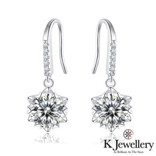 Load image into gallery viewer Moissanite Snow Ear Hooks Moissanite Snow Ear Hooks