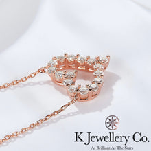Load image into gallery viewer Moissanite Heart Paved Necklace Moissanite Love Medium Necklace