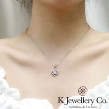 將圖片載入圖庫檢視器 Moissanite Lucky Four Leaf Clover Necklace 莫桑石幸運四葉草頸鏈
