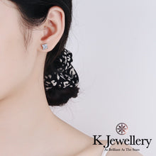 將圖片載入圖庫檢視器 Moissanite Princess Cut Ear Studs 莫桑石公主方石清鑲耳釘