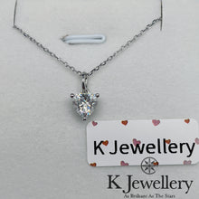 Load image into gallery viewer Moissanite Heart Shape Necklace Moissanite heart-shaped diamond necklace