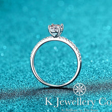 將圖片載入圖庫檢視器 Moissanite Oval Ring 莫桑石橢圓形石臂鑲戒指