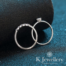 將圖片載入圖庫檢視器 Moissanite 0.1ct Double Ring Set 莫桑石疊戴小清新套裝戒