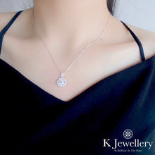 Load image into gallery viewer Moissanite Round Full Paved Necklace Moissanite Round Full Paved Necklace