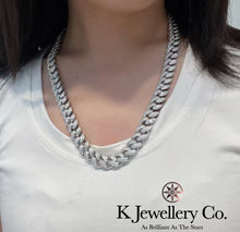Load image into gallery viewer Moissanite Full Paved Cuban Chain Bracelet Moissanite Full Paved Cuban Solid Bracelet