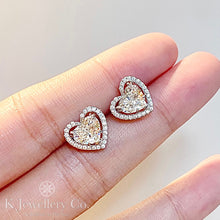 Load image into gallery viewer Imported high carbon diamond hollow love surrounding necklace/earrings