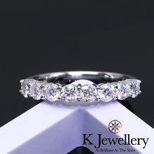 將圖片載入圖庫檢視器 Moissanite PT950 Eight Stars Ring 莫桑石PT950鉑金八顆星光戒指