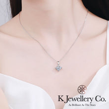 將圖片載入圖庫檢視器 Moissanite Princess Cut Necklace 莫桑石公主方頸鏈