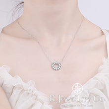 將圖片載入圖庫檢視器 Moissanite Round Circle Necklace 莫桑石圓型滿鑽頸鏈
