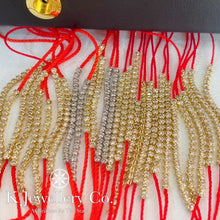 將圖片載入圖庫檢視器 Diamond 18K Gold Diamond Red Bracelet 18K金鑽石26分小紅繩