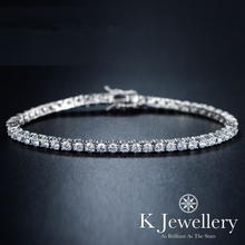 將圖片載入圖庫檢視器 Moissanite Full Paved Tennis Bracelet/ Necklace 莫桑石滿鑽珠寶扣手鏈/頸鏈