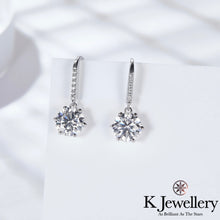 將圖片載入圖庫檢視器 Moissanite Six Claws Ear Hooks 莫桑石六爪耳鈎