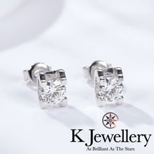 將圖片載入圖庫檢視器 Moissanite Horns Ear Studs 莫桑石牛角清鑲耳釘