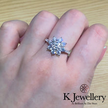 Load image into gallery viewer Moissanite Snowflake Ring Moissanite luxury snowflake ring