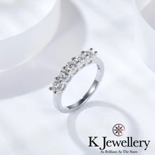 Load image into gallery viewer Moissanite Stacking Ring Five Diamond Ring Seven Diamond Ring