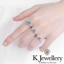 Load image into gallery viewer Moissanite Six Heart Prong Ring Moissanite heart-shaped six-prong ring