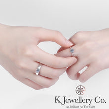 Load image into gallery viewer Moissanite Six Prong Ring Moissanite classic small arm six prong ring