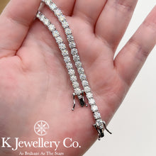 將圖片載入圖庫檢視器 Moissanite Full Paved Tennis Bracelet/ Necklace 莫桑石滿鑽珠寶扣手鏈/頸鏈