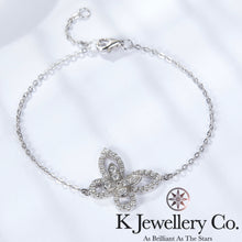 將圖片載入圖庫檢視器 Moissanite Butterfly Bracelet 莫桑石幻影蝴蝶手鏈