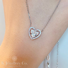 Load image into gallery viewer Imported high carbon diamond hollow love surrounding necklace/earrings