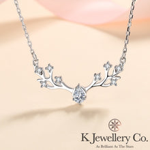 將圖片載入圖庫檢視器 Moissanite Deer Necklace 莫桑石小鹿頸鏈