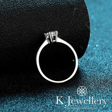 Load image into gallery viewer Moissanite Six Heart Prong Ring Moissanite heart-shaped six-prong ring