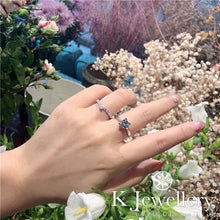 Load image into gallery viewer Moissanite V-2 Stacking Ring Moissanite V-shaped arrangement