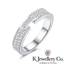 將圖片載入圖庫檢視器 Moissanite Liens Couple Wedding Ring 莫桑石情牽一生情侶婚戒