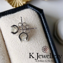 將圖片載入圖庫檢視器 Moissanite Horns Ear Studs 莫桑石牛角清鑲耳釘