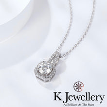 將圖片載入圖庫檢視器 Moissanite Square Full Paved Necklace 莫桑石方型全圍鑲頸鏈
