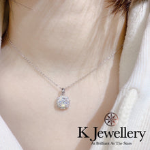 將圖片載入圖庫檢視器 Moissanite Belle Necklace 莫桑石Belle 密鑲頸鏈